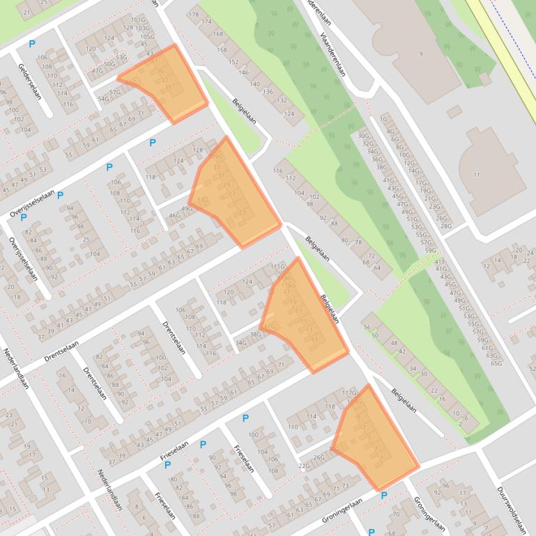 Kaart van postcodegebied 9501TA.