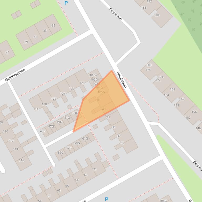 Kaart van postcodegebied 9501TB.