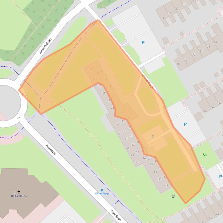 Kaart van postcodegebied 9501TK.