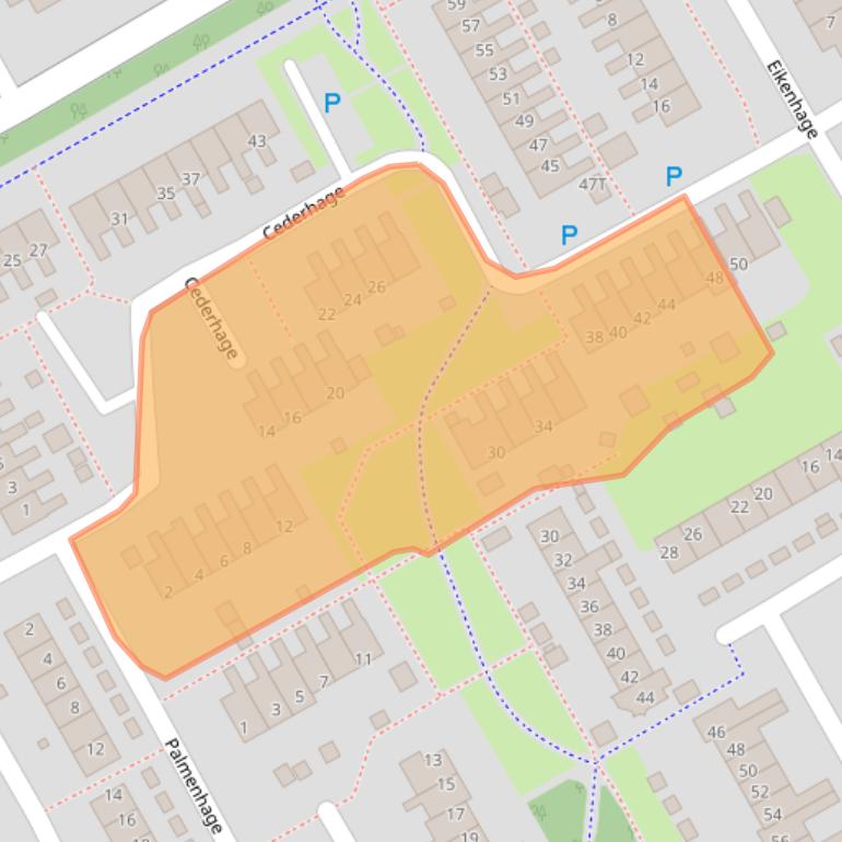 Kaart van postcodegebied 9501TX.