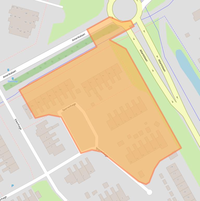 Kaart van postcodegebied 9501VB.