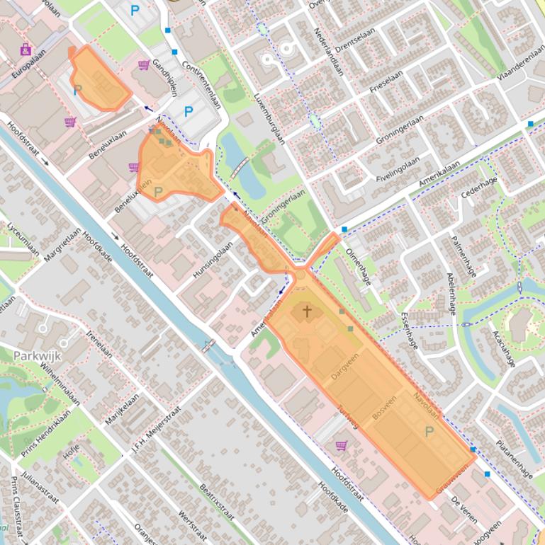 Kaart van postcodegebied 9501VJ.