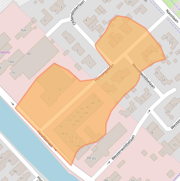 Kaart van postcodegebied 9501VP.