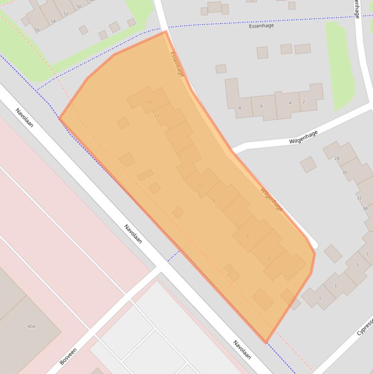 Kaart van postcodegebied 9501WB.