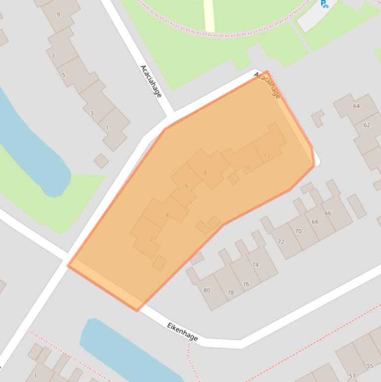 Kaart van postcodegebied 9501WE.