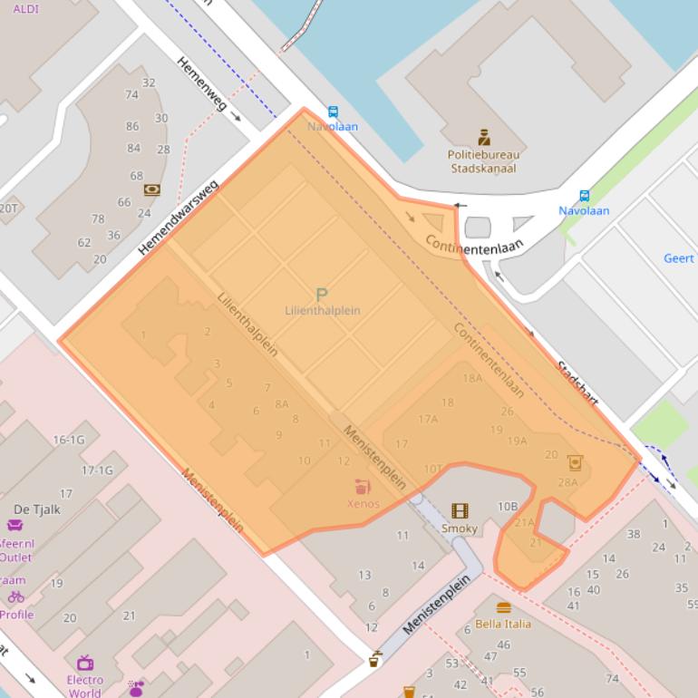 Kaart van postcodegebied 9501XP.