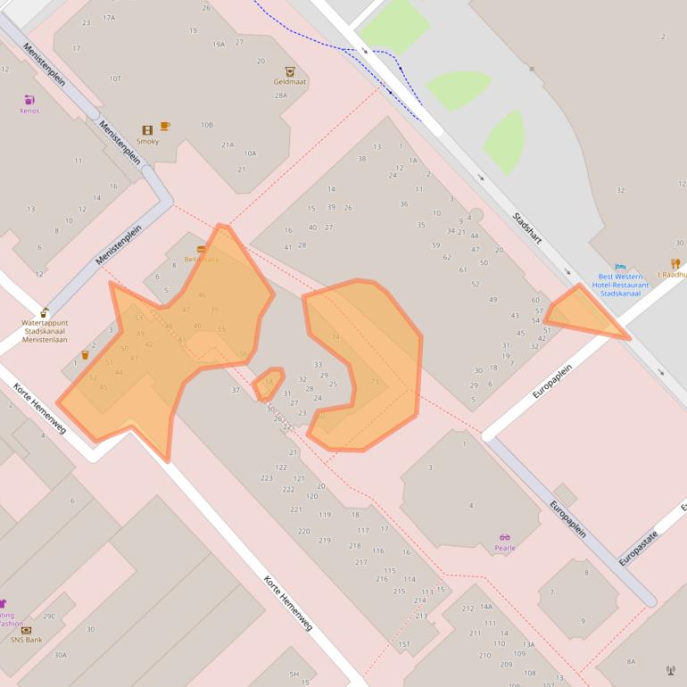 Kaart van postcodegebied 9501XS.