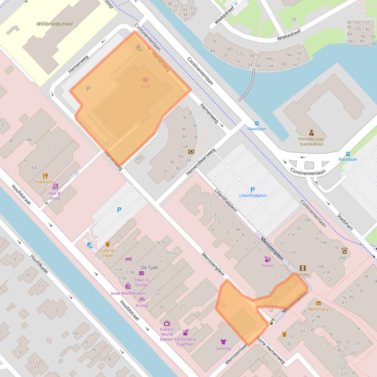 Kaart van postcodegebied 9501XZ.