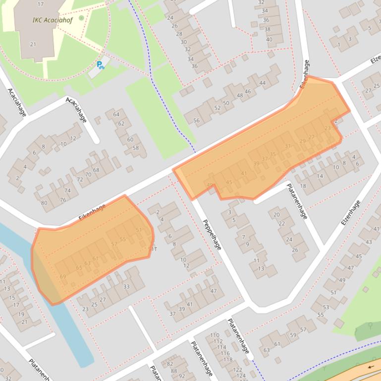 Kaart van postcodegebied 9501ZC.