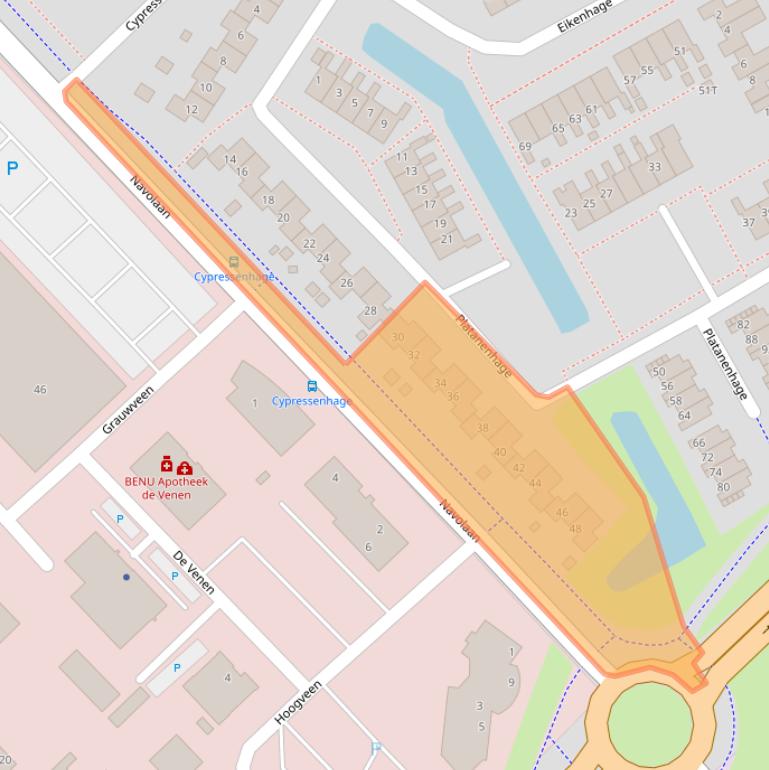 Kaart van postcodegebied 9501ZT.