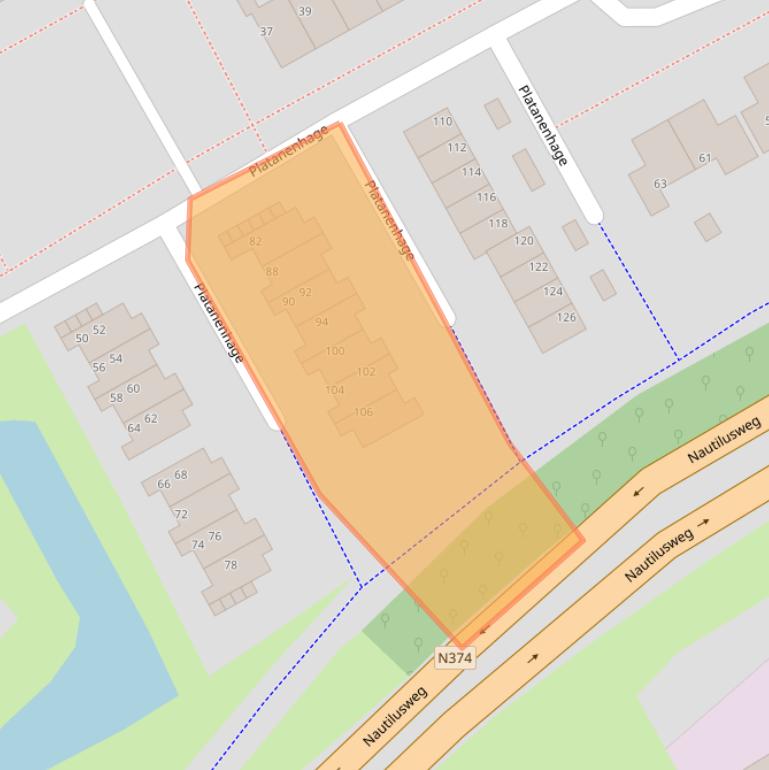 Kaart van postcodegebied 9501ZW.