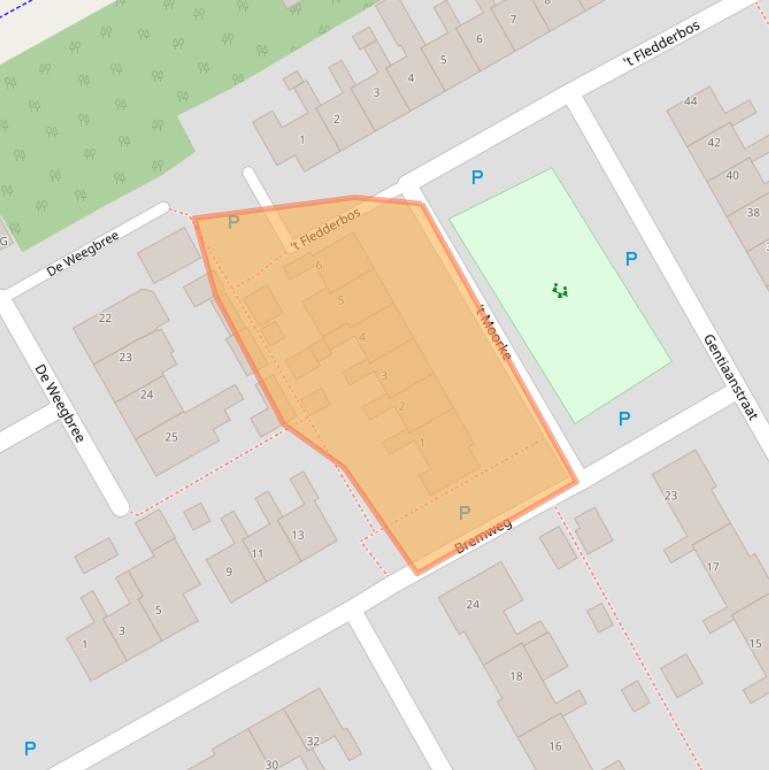 Kaart van postcodegebied 9502AN.