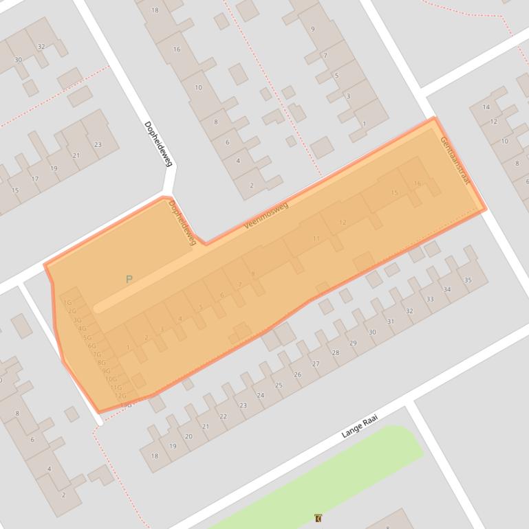 Kaart van postcodegebied 9502AP.