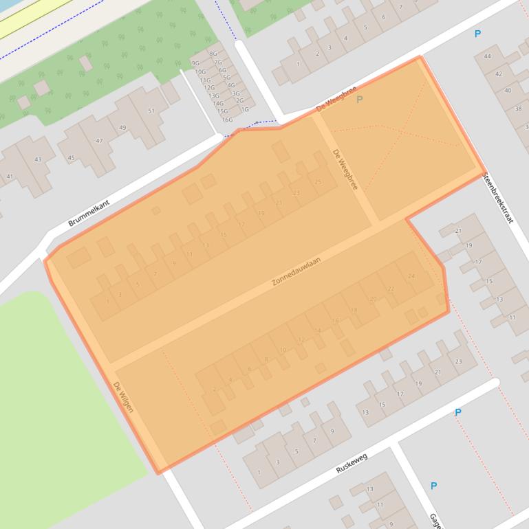 Kaart van postcodegebied 9502AX.