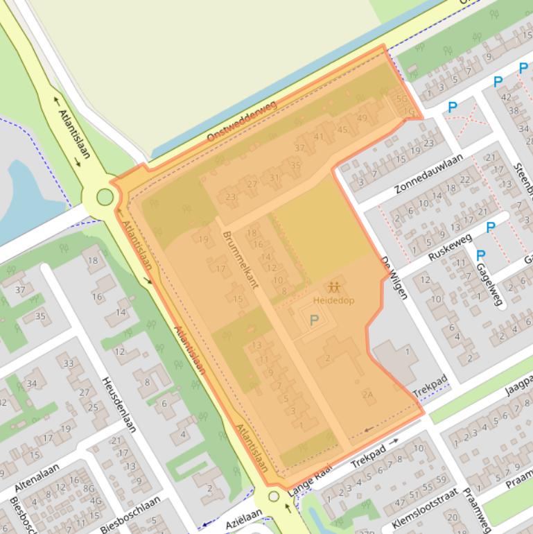 Kaart van postcodegebied 9502BB.