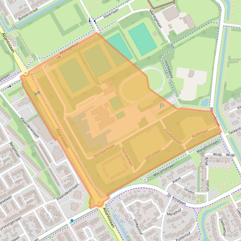 Kaart van postcodegebied 9502CW.