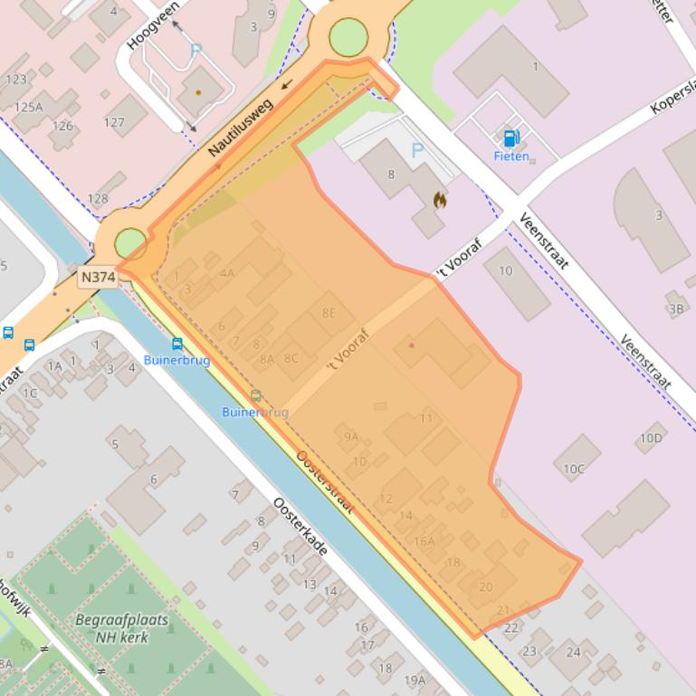 Kaart van postcodegebied 9502EC.