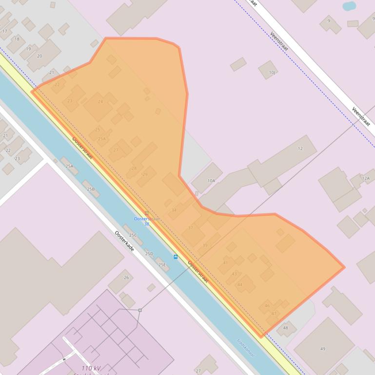 Kaart van postcodegebied 9502ED.