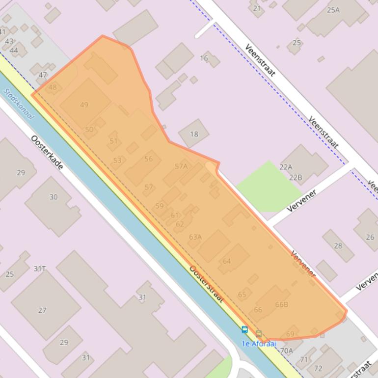 Kaart van postcodegebied 9502EE.