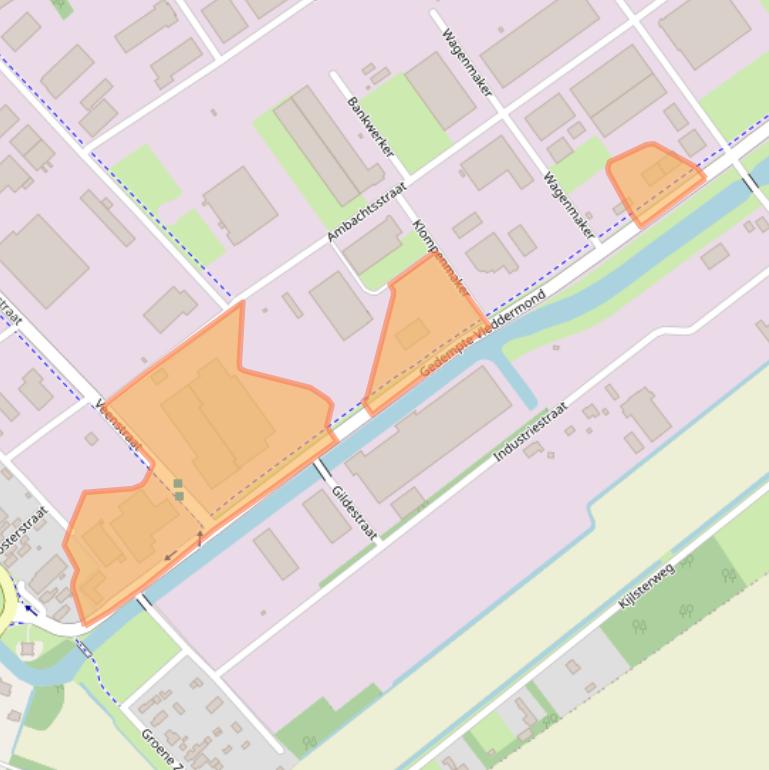 Kaart van postcodegebied 9502EH.