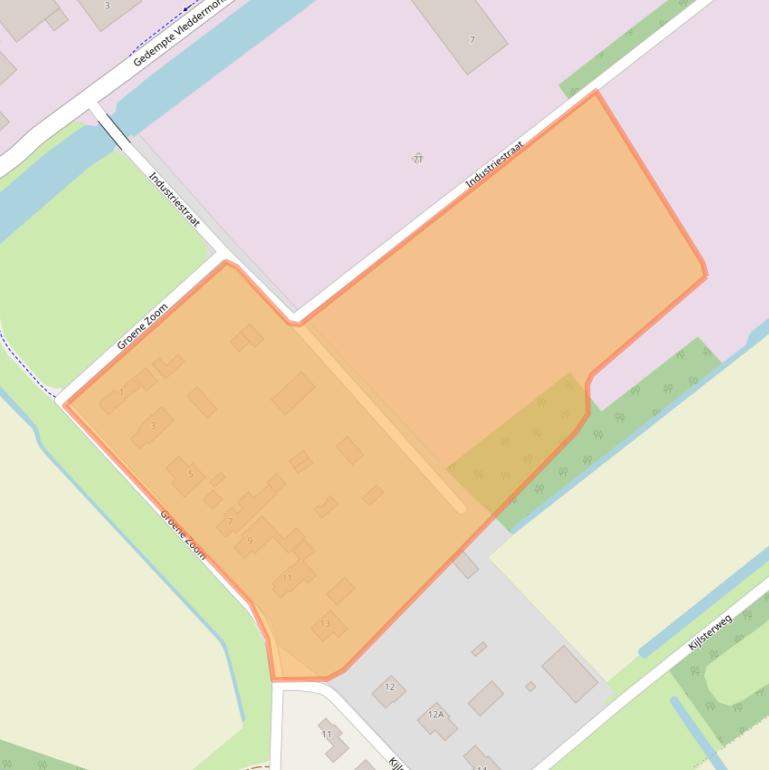 Kaart van postcodegebied 9502EM.