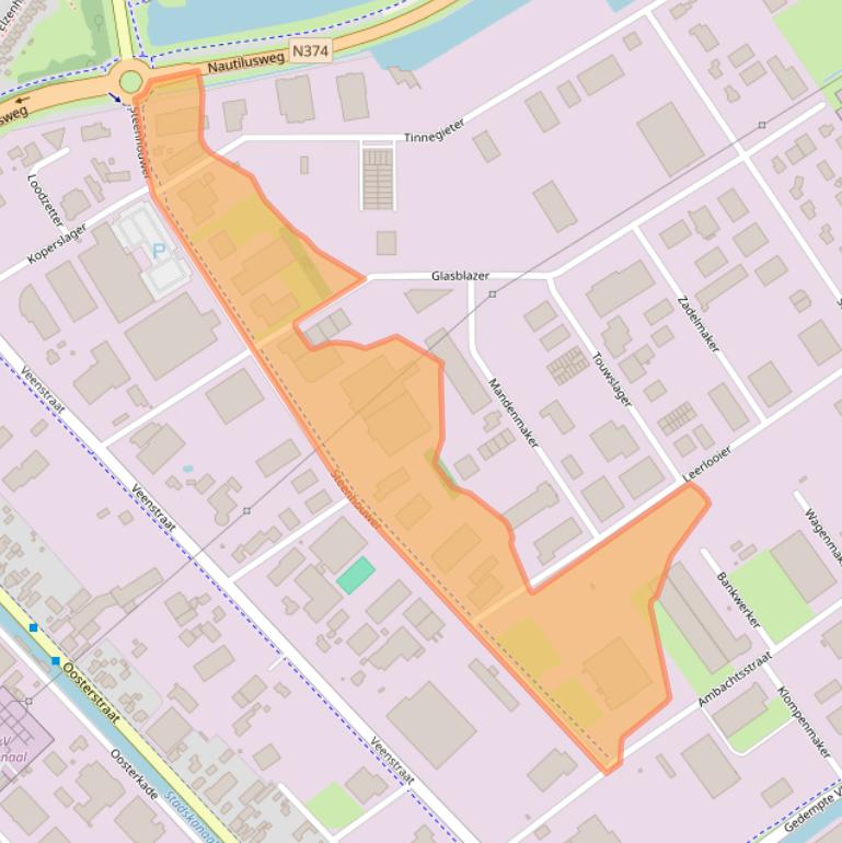 Kaart van postcodegebied 9502ET.