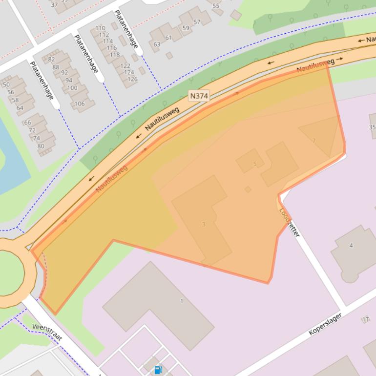 Kaart van postcodegebied 9502EW.