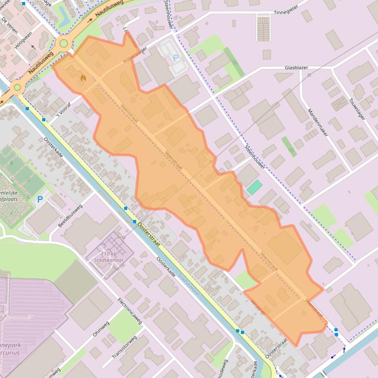 Kaart van postcodegebied 9502EZ.