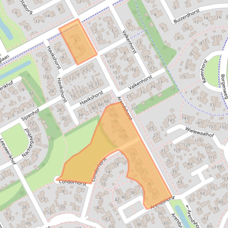 Kaart van postcodegebied 9502HE.