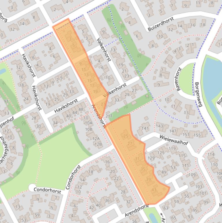 Kaart van postcodegebied 9502HG.