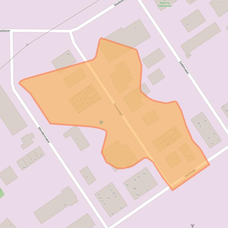 Kaart van postcodegebied 9502KD.