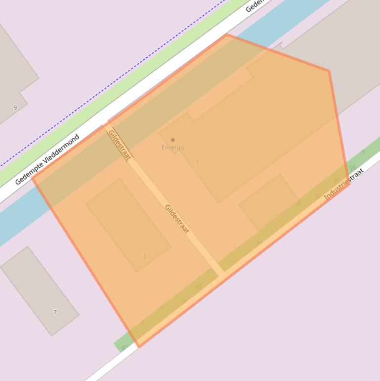 Kaart van postcodegebied 9502KJ.