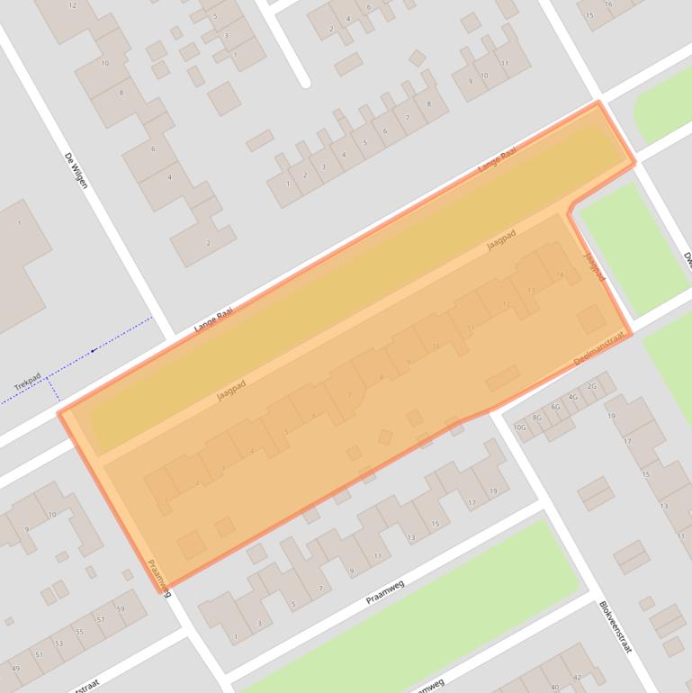 Kaart van postcodegebied 9502PB.