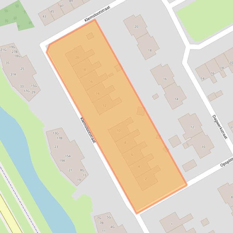 Kaart van postcodegebied 9502PH.