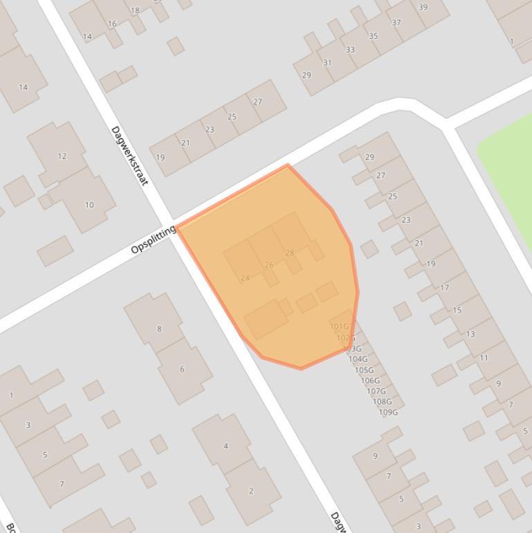 Kaart van postcodegebied 9502PK.