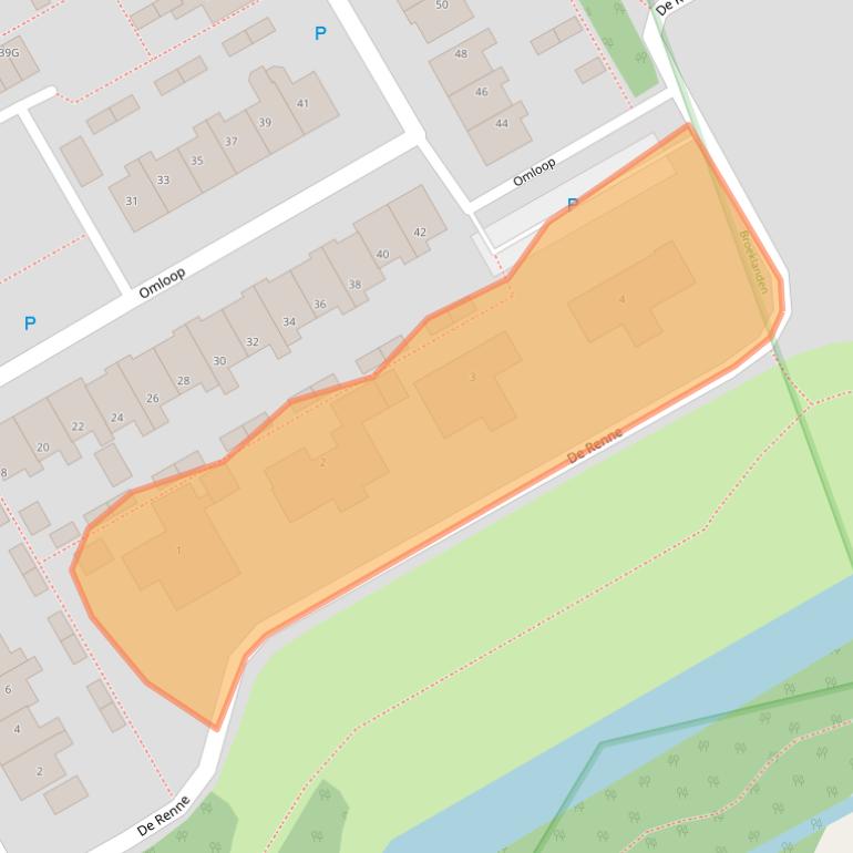 Kaart van postcodegebied 9502RB.