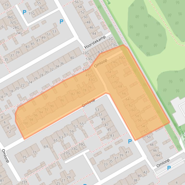 Kaart van postcodegebied 9502RK.
