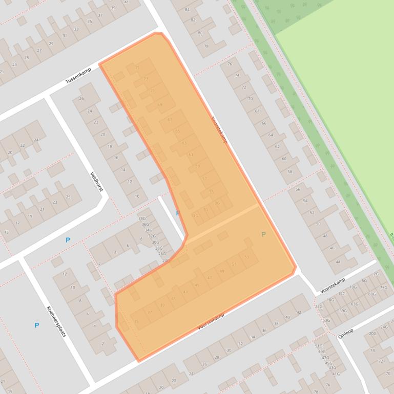 Kaart van postcodegebied 9502RM.