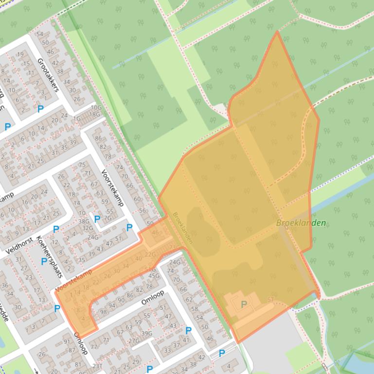 Kaart van postcodegebied 9502RN.