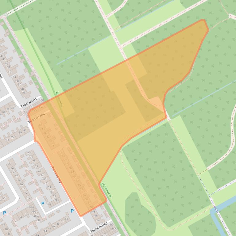 Kaart van postcodegebied 9502RP.