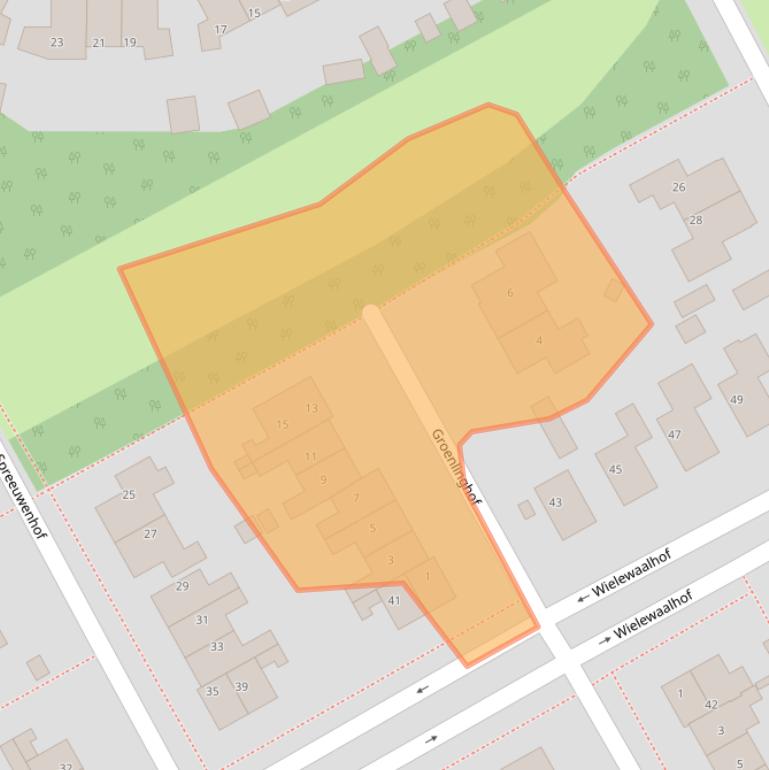 Kaart van postcodegebied 9502SB.