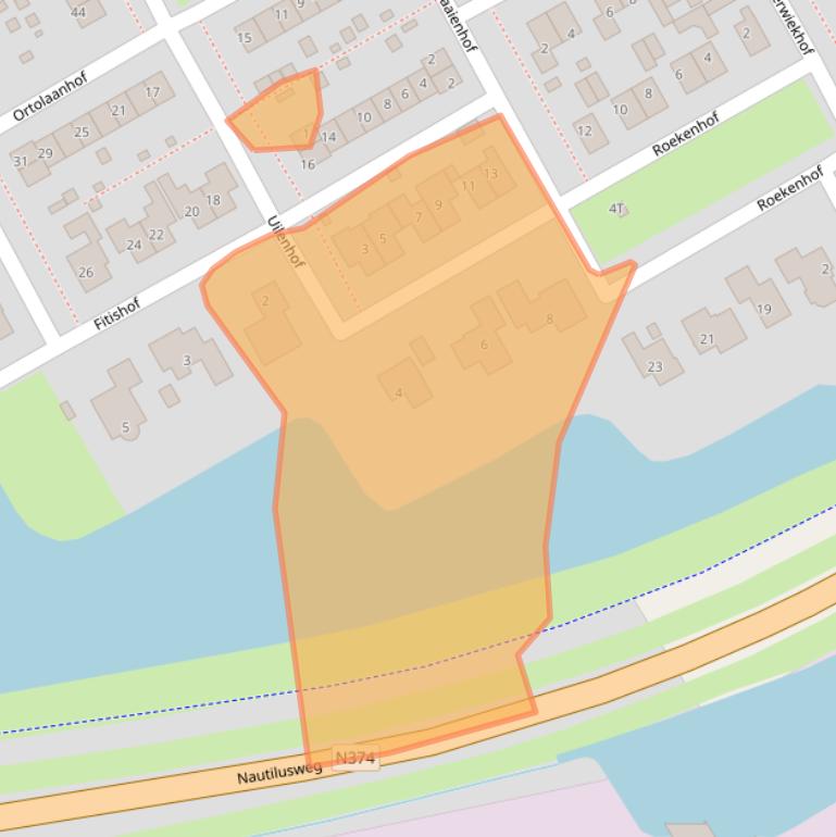 Kaart van postcodegebied 9502SP.