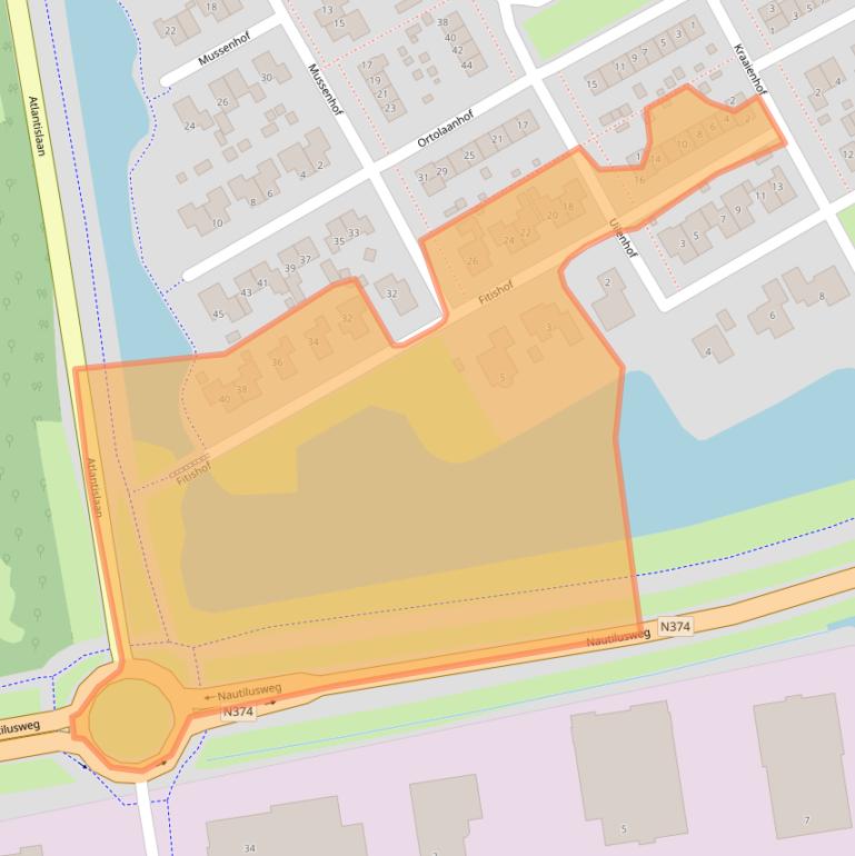 Kaart van postcodegebied 9502SR.