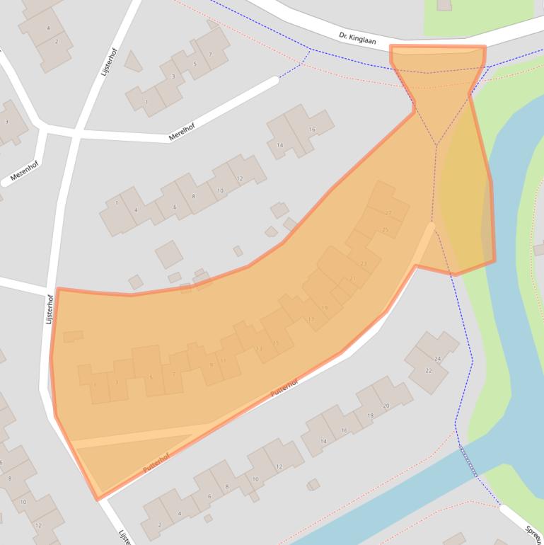 Kaart van postcodegebied 9502TC.