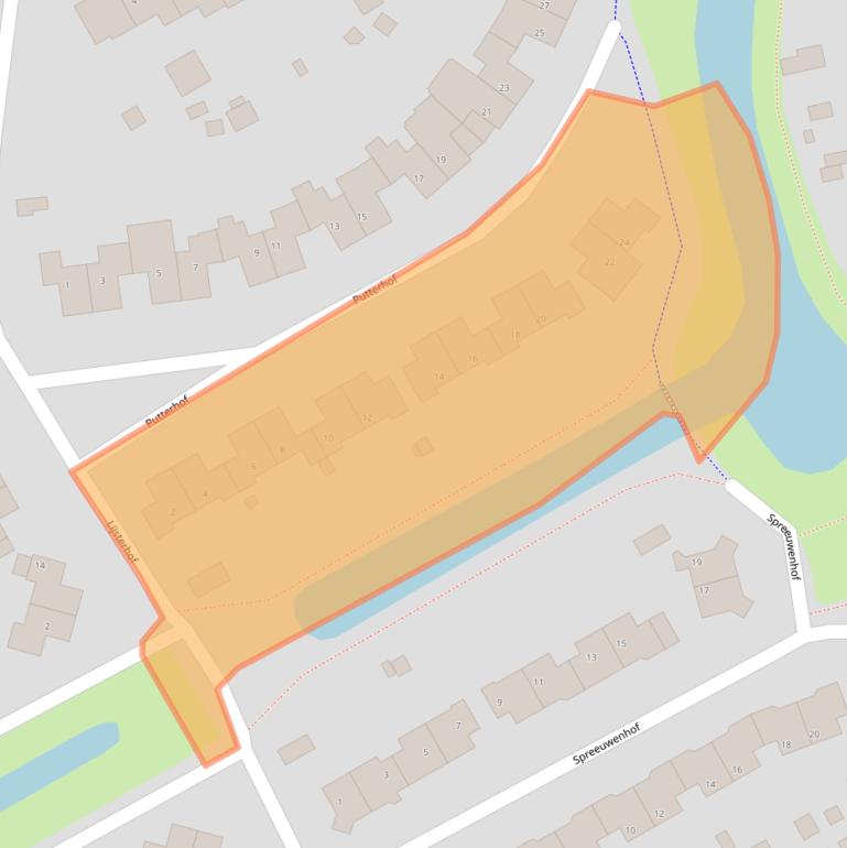 Kaart van postcodegebied 9502TD.