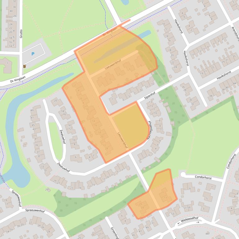 Kaart van postcodegebied 9502VV.