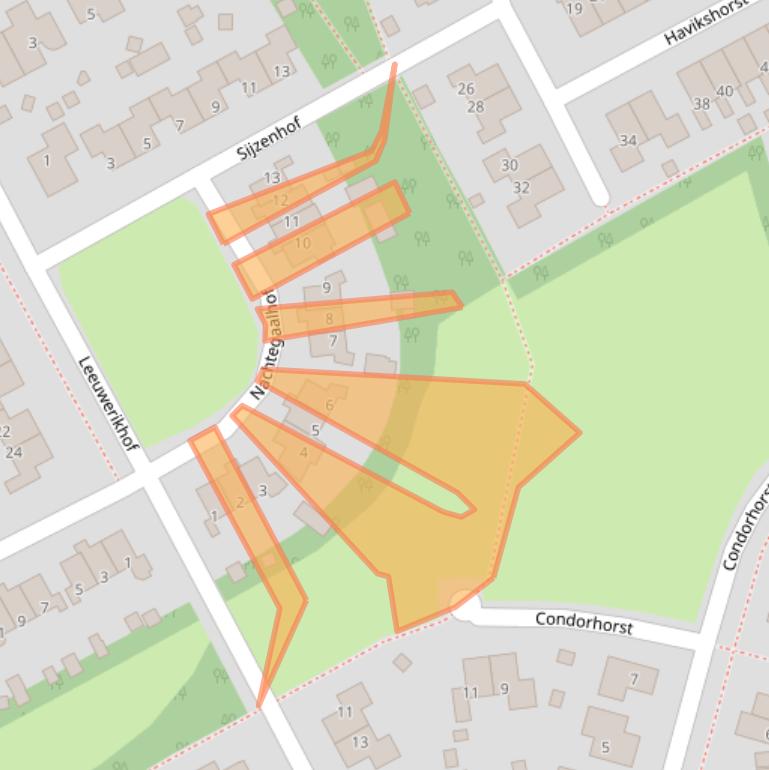 Kaart van postcodegebied 9502VZ.