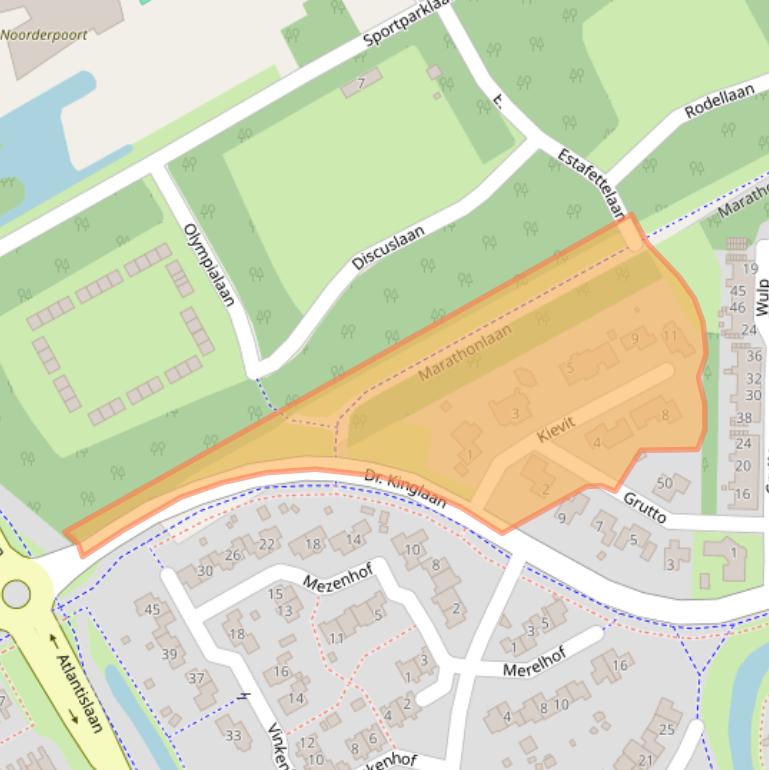 Kaart van postcodegebied 9502WG.