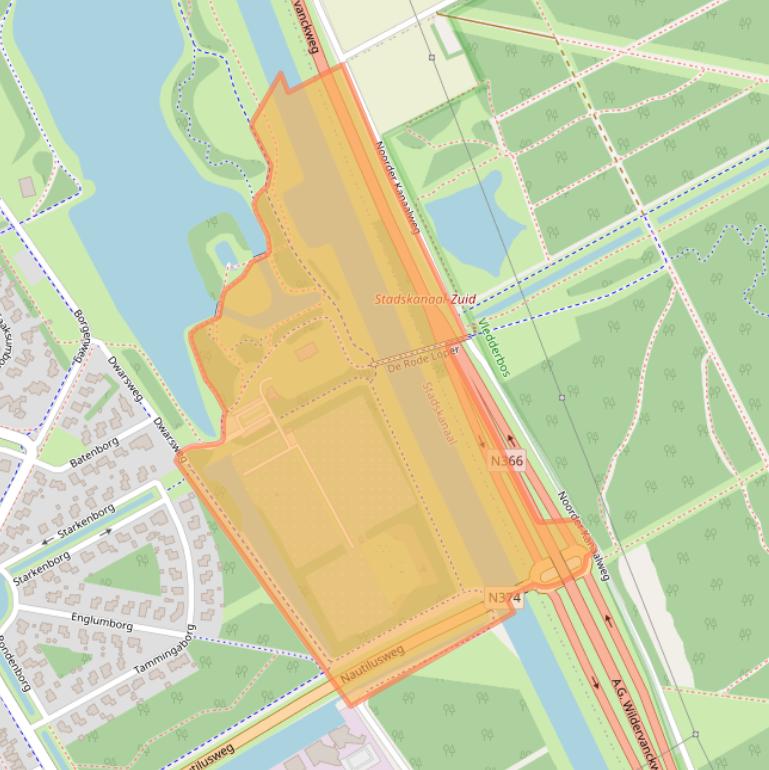 Kaart van postcodegebied 9502WP.