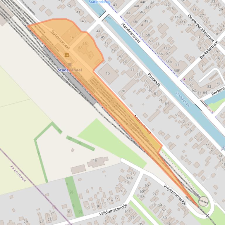 Kaart van postcodegebied 9503AD.